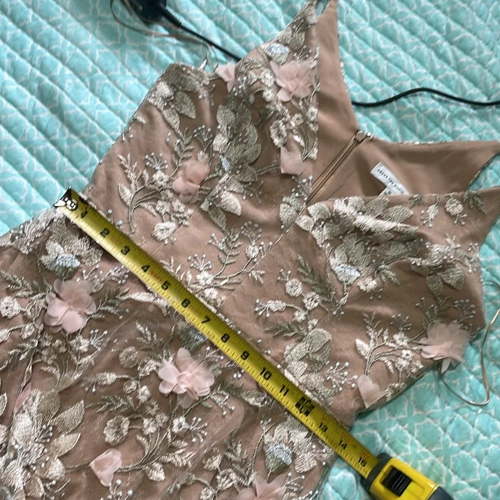 Anthropologie dress the population,  Sidney sheer floral tulle maxi dress - Picture 7 of 8